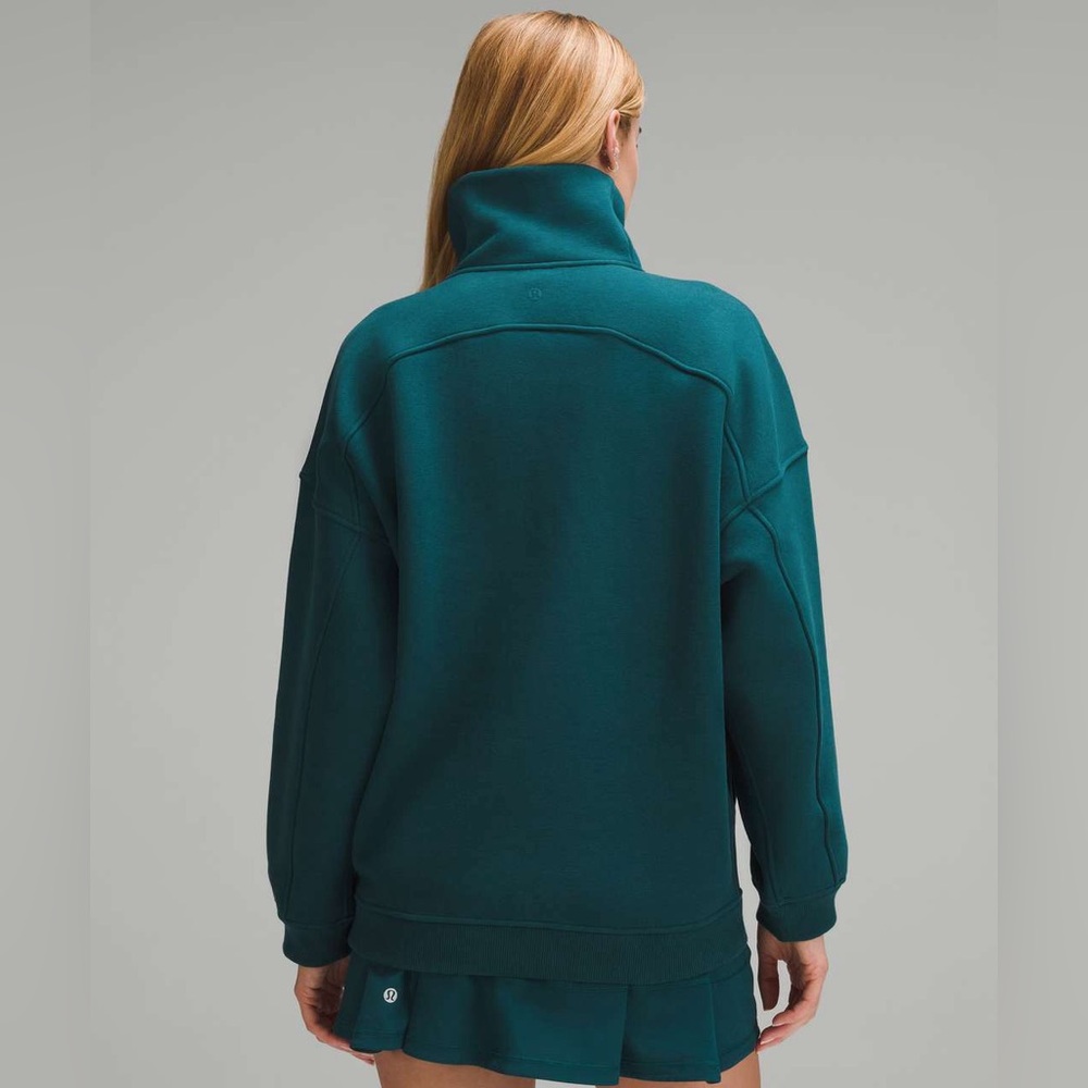 Lululemon Thick Fleece Half Zip Funnel Neck Pullover Teal XL/XXL - Picture 15 of 15